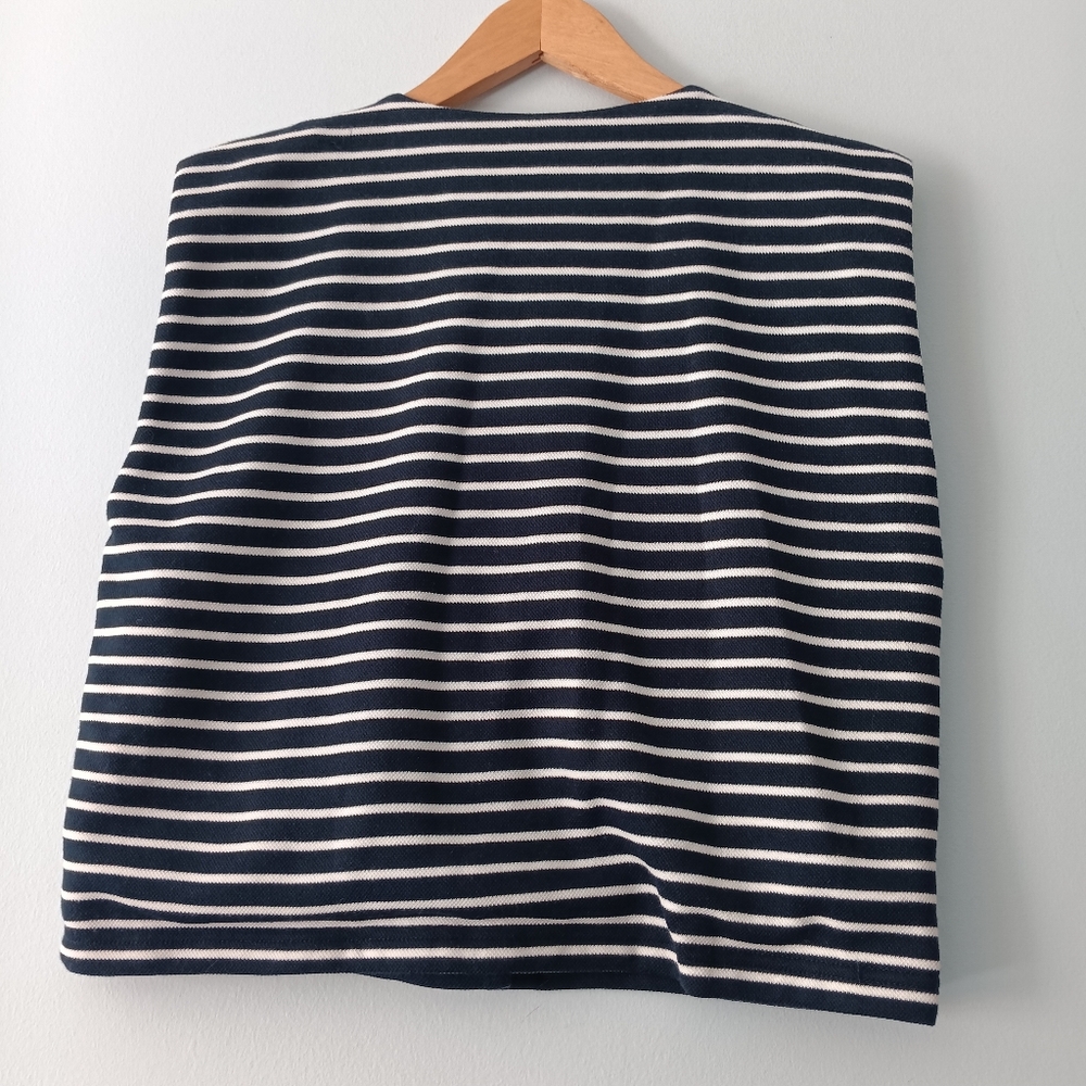 Entro Blue & White Striped Button Vest Top S - Picture 2 of 6